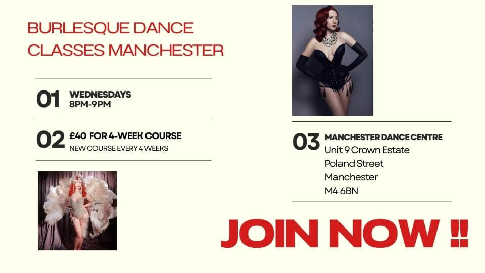 Burlesque dance classes Manchester - Learn sensual dance moves in our Ancoats studio
